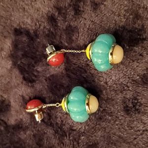 Linear drop earrings